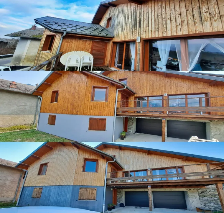entretien bardage en bois huile à chalet artisan rénovation 2000 chambéry